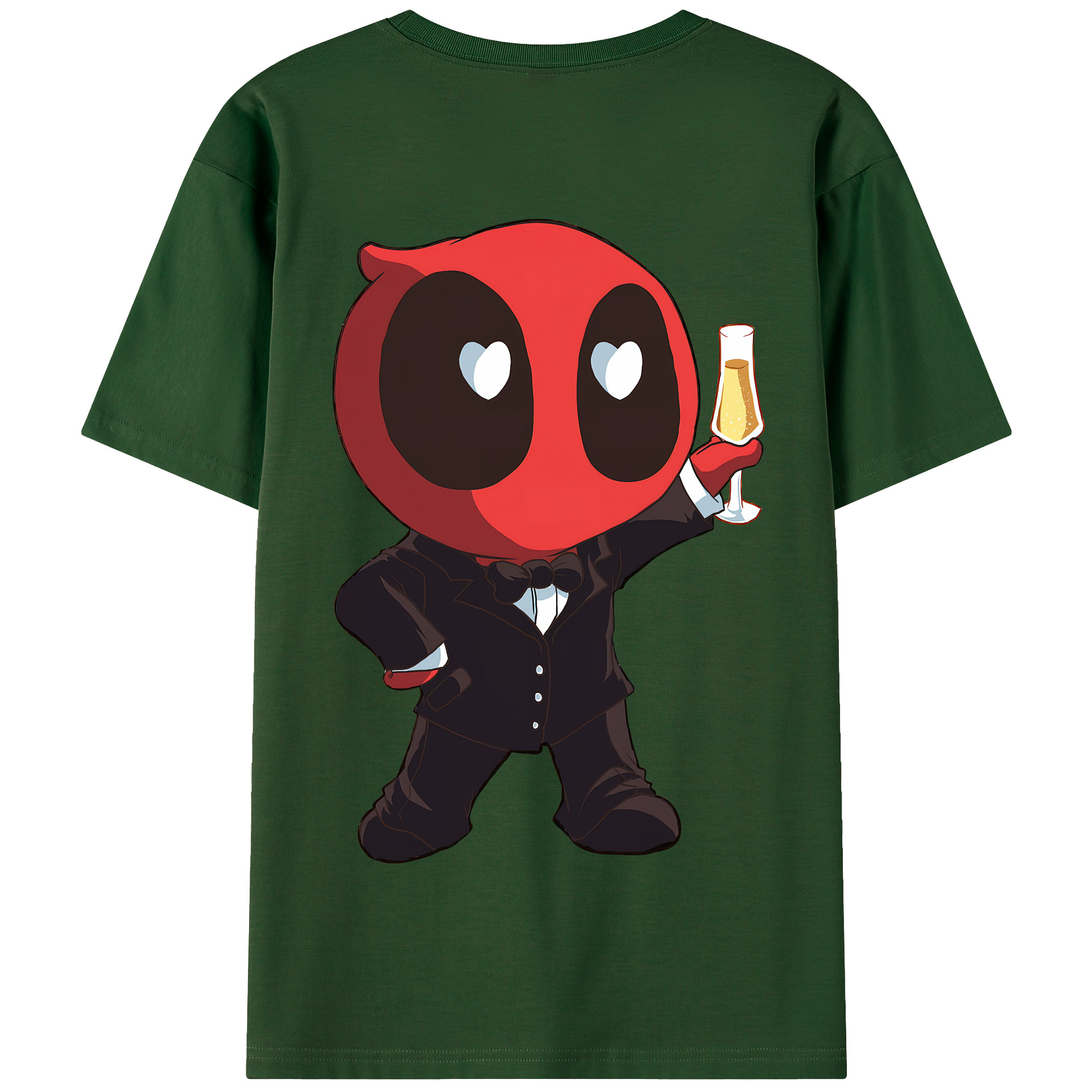 （画像用） Deadpool デッドプール 綿100％半袖Tシャツ（背面プリント）